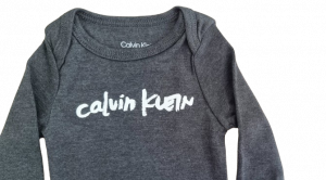 Calvin Klein tmavě šedé bodýčko s dlouhým rukávem