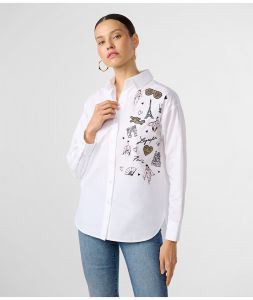 KARL LAGERFELD dámská košile TOSSED  | XS, S, M, L, XL