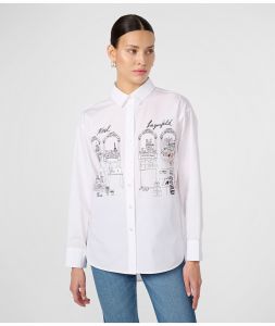 KARL LAGERFELD dámská košile WHITE  | XS, S, M, L, XL