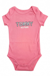 Tommy Hilfiger růžové bodýčko pro holčičku Pam | 0 - 3 m, 3 - 6 m, 6 - 9 m
