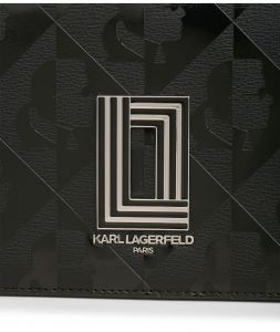 KARL LAGERFELD dámská kožená kabelka crossbody Simone Double Flap
