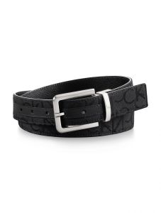 Calvin Klein dámský pásek Reversible logo jacquard leather belt